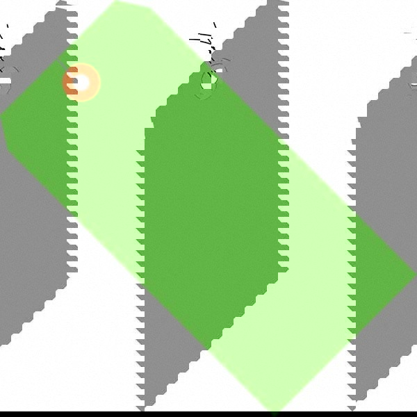 Blank Tag: 5-1/4'' High, Fluorescent Green, Synthetic Paper